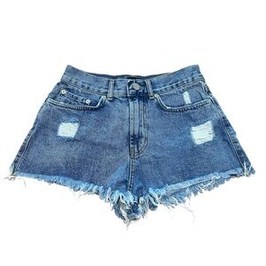 BDG Blue Distressed Jean Shorts